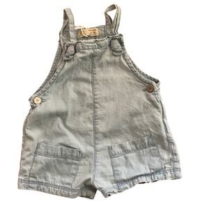Zara Baby girl's Overalls light blue denim size 3/6mo